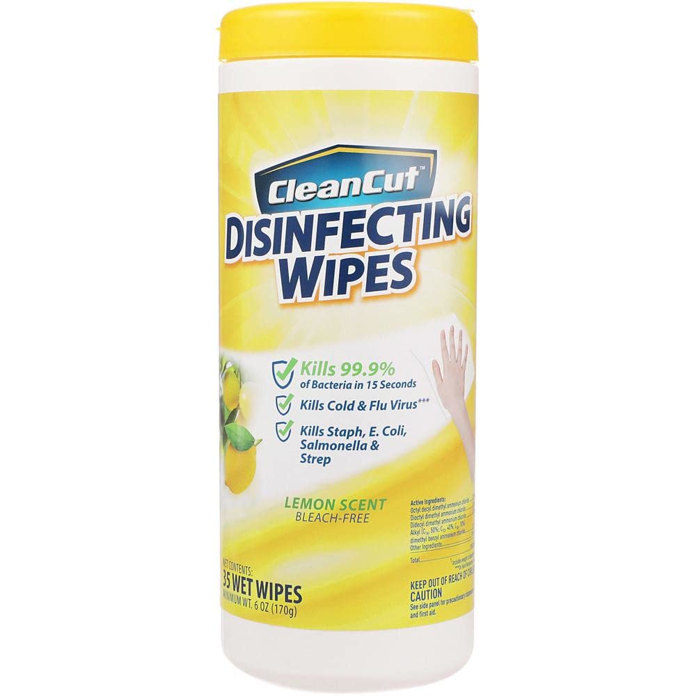 Clean Cut Lemon-Scented Disinfecting Wipes - 12 Pack