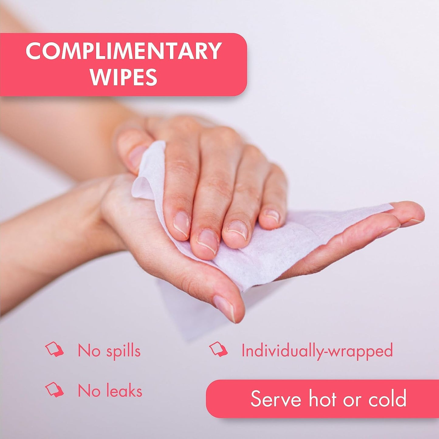With Our Compliments Hot/Cold Moist Hand Towels