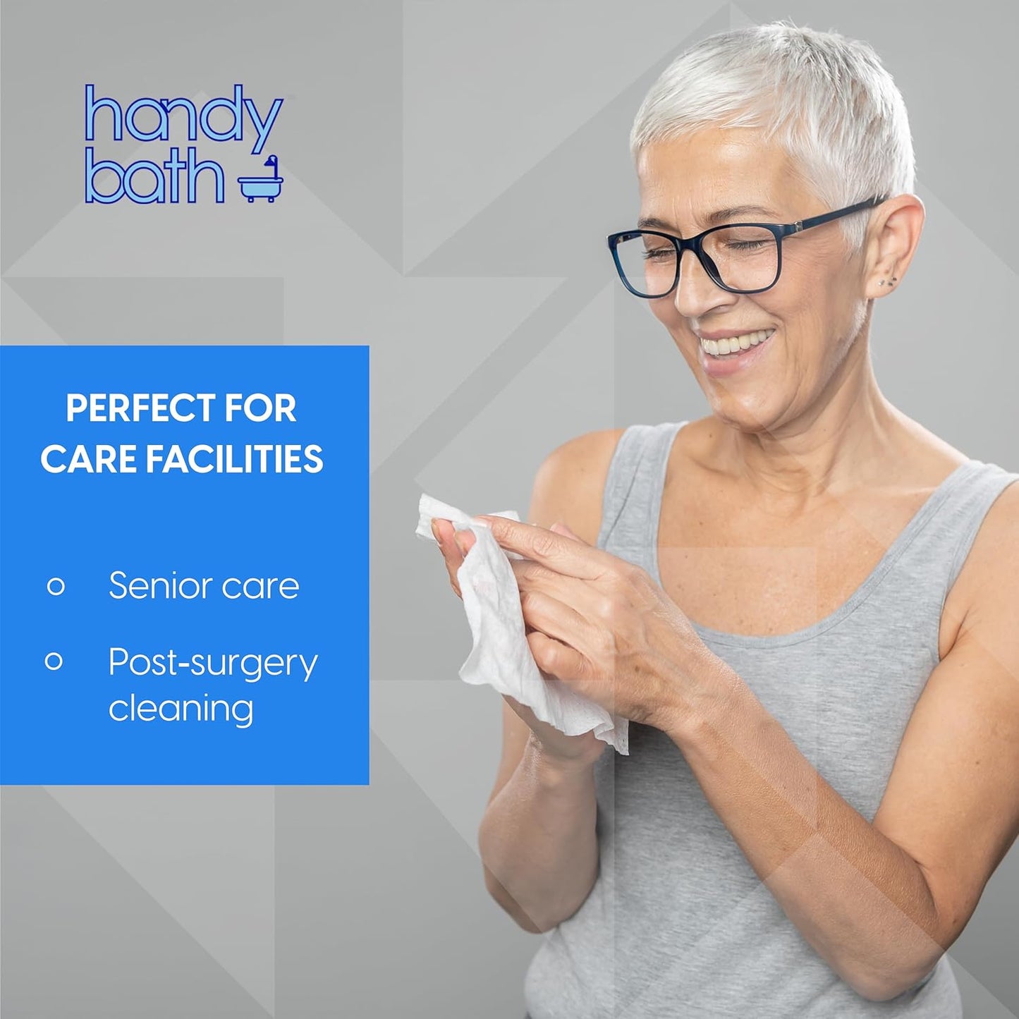 Handybath® Scented Adult Washcloth - 64 Wipes per Pouch