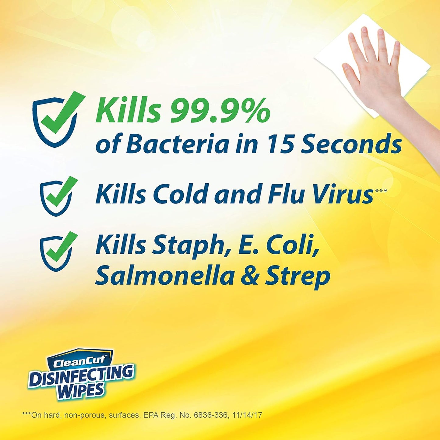 Clean Cut Lemon-Scented Disinfecting Wipes - 12 Pack