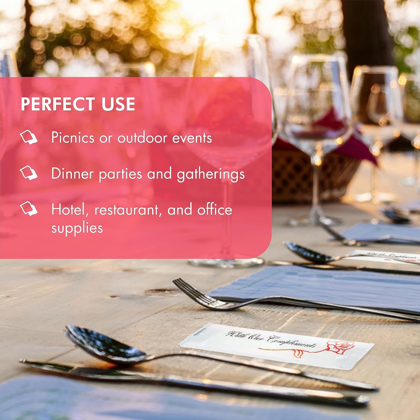 Restaurant Wet Wipes With Our Compliments Hand Wipes