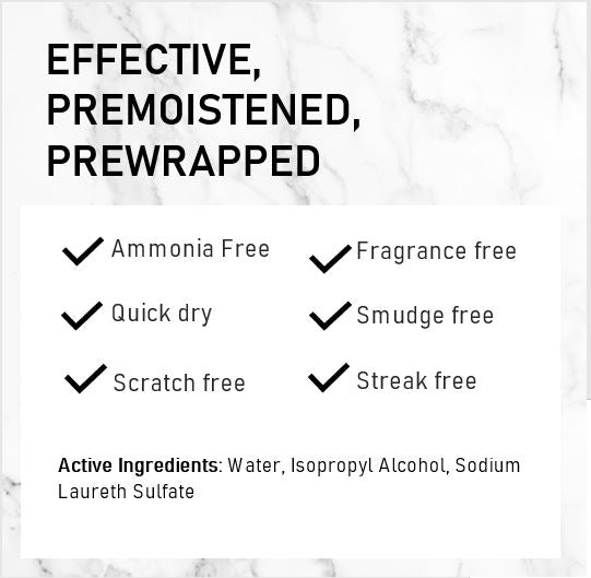 LA Fresh® Glam Lens Cleaning Wipes in Satin Onyx Black