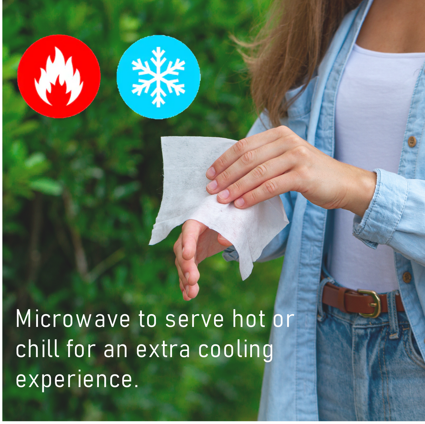 With Our Compliments Hot/Cold Moist Hand Towels