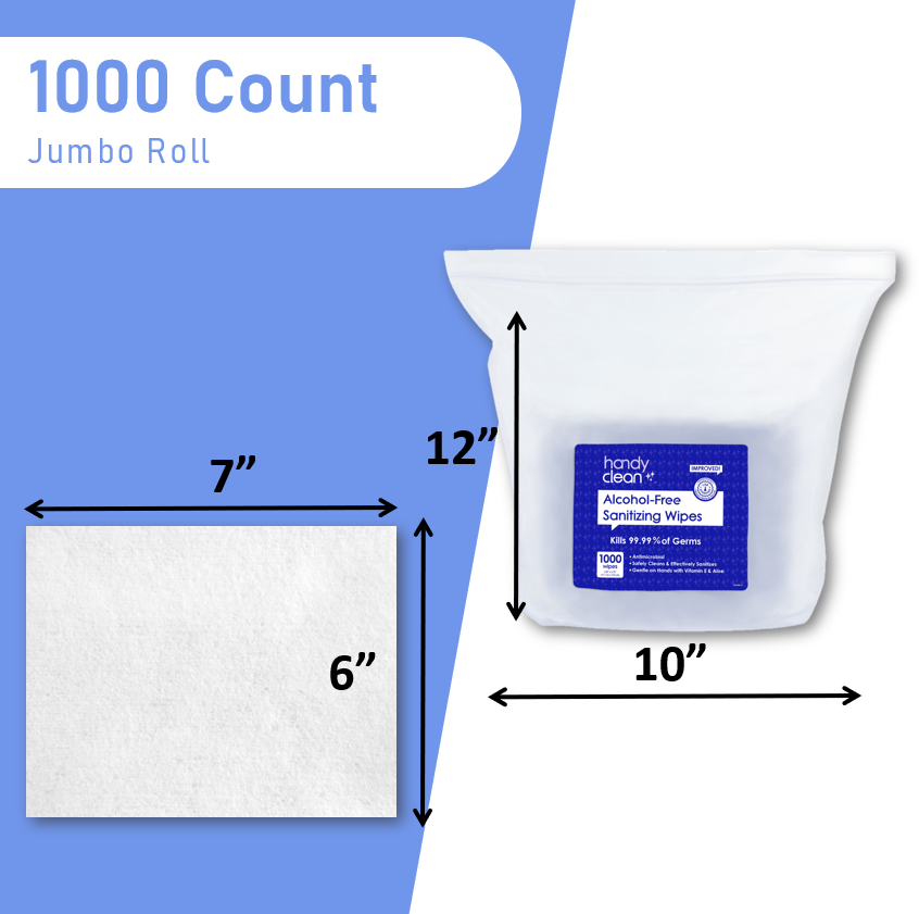 Products Handyclean™ Alcohol-Free Hand Sanitizing Wipes Jumbo Roll