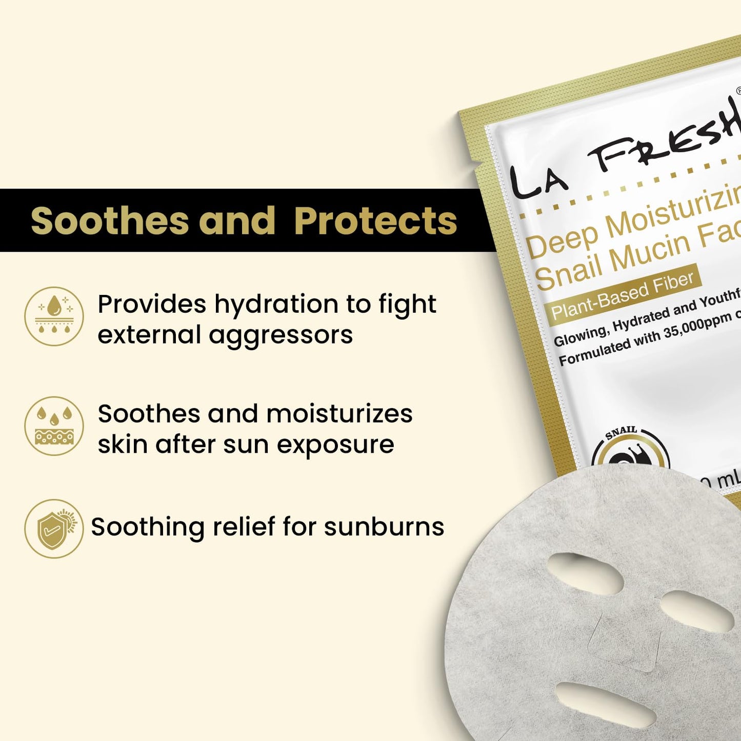 LA Fresh Snail Mucin Deep Moisturizing Face Mask