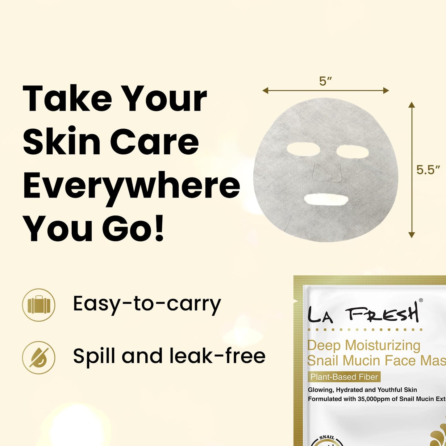 LA Fresh Snail Mucin Deep Moisturizing Face Mask