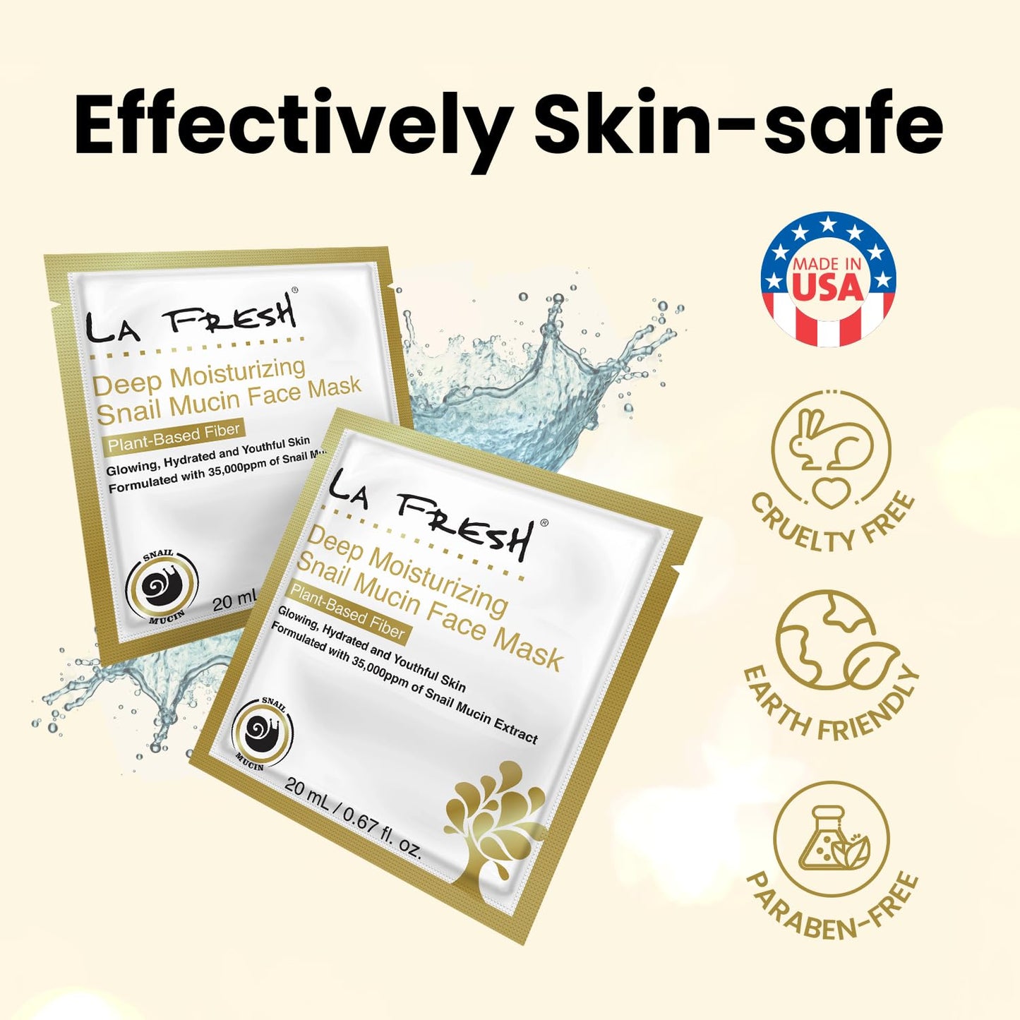 LA Fresh Snail Mucin Deep Moisturizing Face Mask