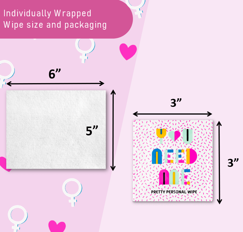 LA Fresh feminine hygiene wipe compact single packet — TSA-friendly discreet packaging for travel and active lifestyles 
