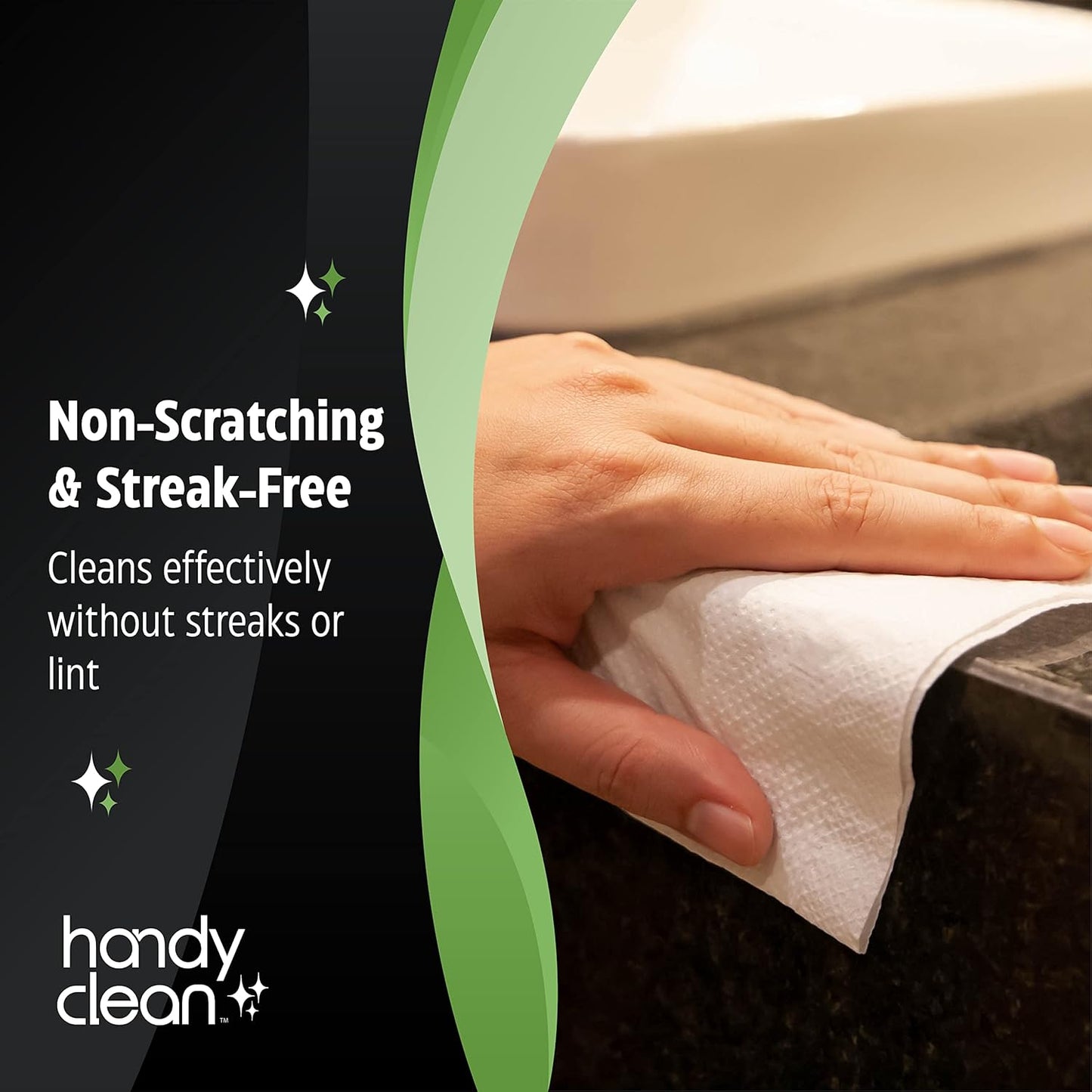 Bulk case of Handy Clean individually wrapped lens cleaning wipes for optical retailers and hotel amenity programs 