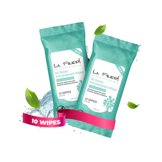 LA Fresh Antiperspirant Wipes 10-count Pouch - 3 PACK