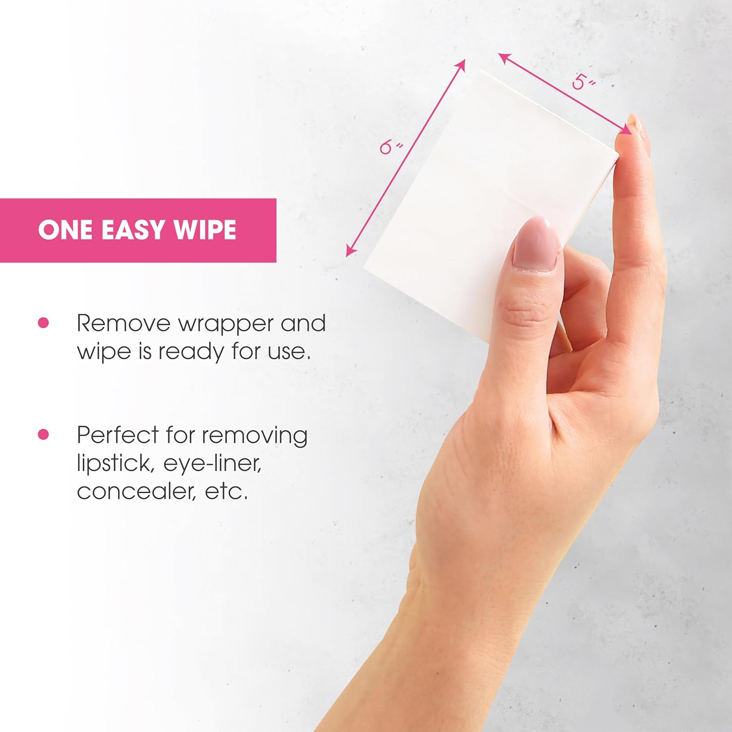 Bulk case of Diamond Wipes makeup remover single packets — individually wrapped for hotel amenity and daily use 