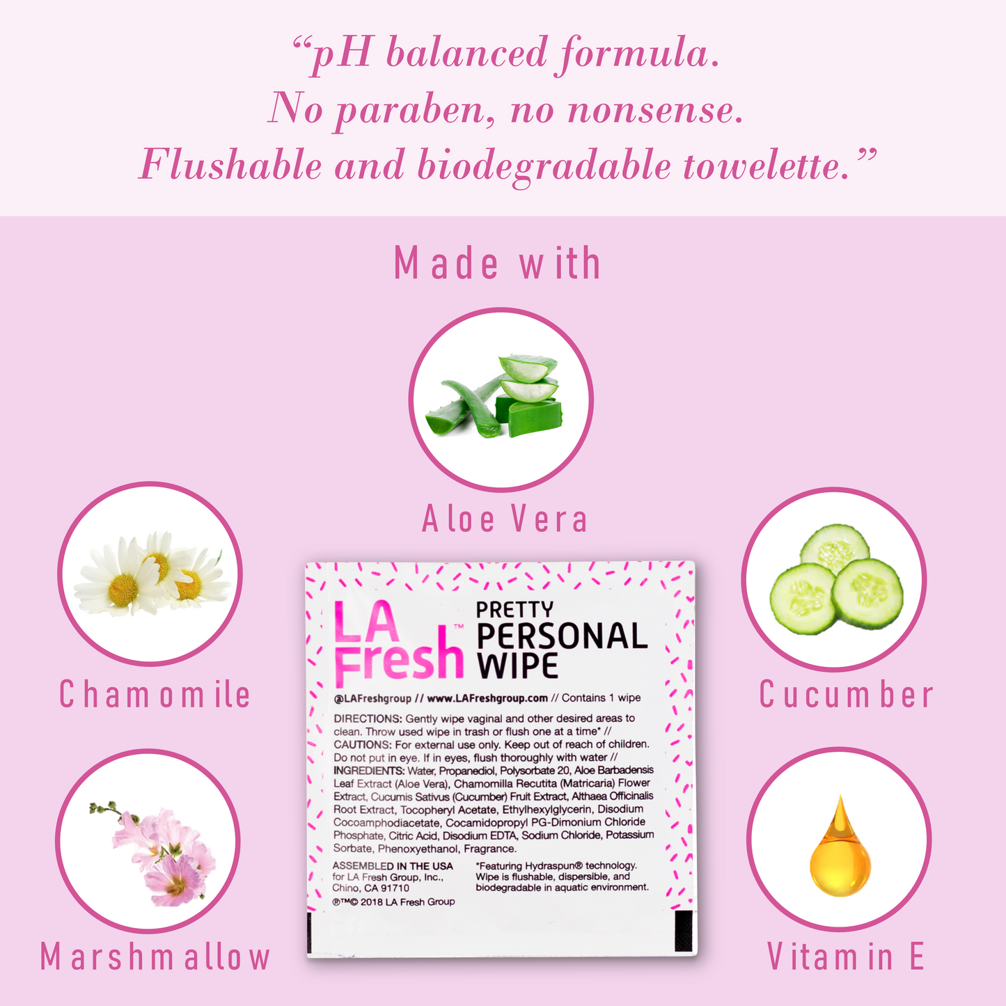 LA Fresh Feminine Hygiene Wipes