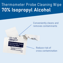 Handyclean™ Thermometer Probe Cleaning Wipes with 70% Isopropyl Alcohol