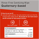 Handyclean Rinse-Free Sanitizing Wipes - 120 Wipes per Canister