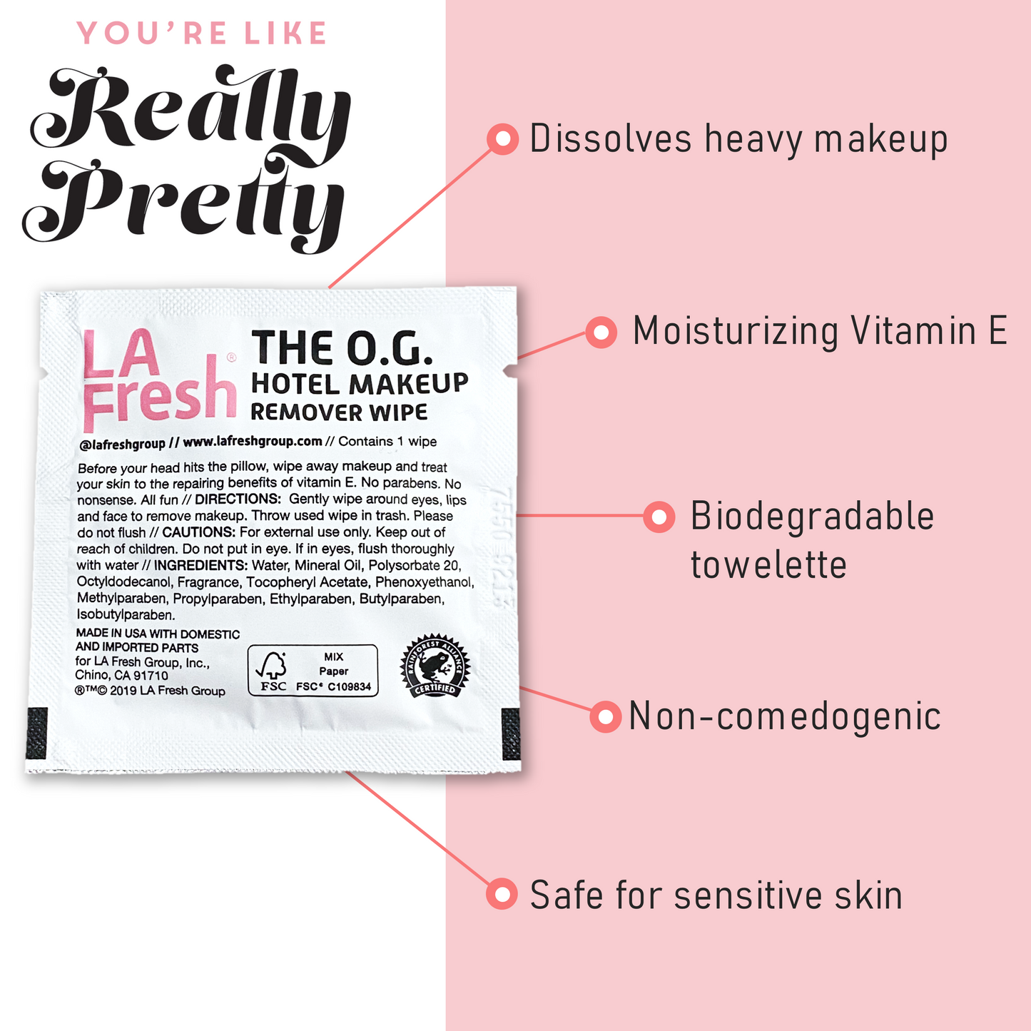 LA Fresh The O.G. Hotel Makeup Remover Wipes