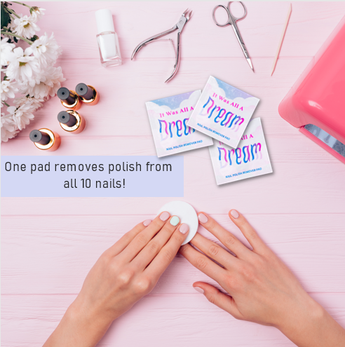 LA Fresh Nail Polish Remover Pads (Contains Acetone) Individually Wrapped Wipes