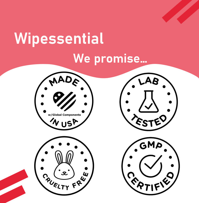 Wipeessentials Anti-bacterial Wipes- 30 count pack, 99.9% Effective Against Most Common Germs