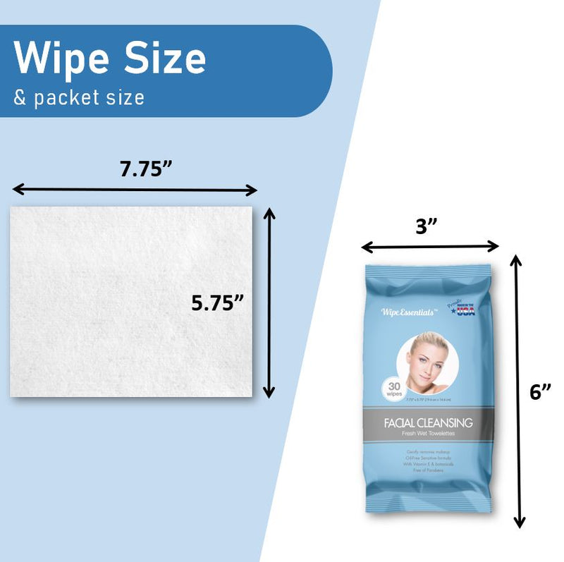 Wipeessentials Oil Free Facial Cleansing Wipes 30ct pouch