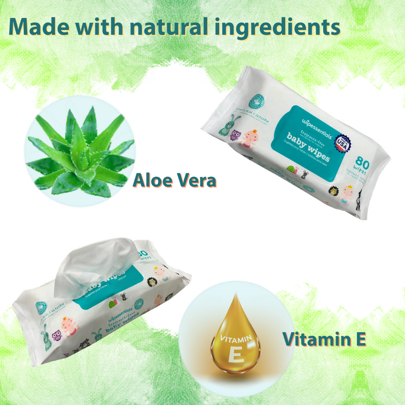 Unscented Baby Wet Wipes Travel Pack - 12 Wipes per Pouch - 36 Pouches per Case