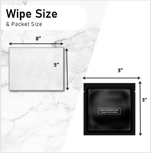 Bulk case of LA Fresh Glam black lens cleaning wipes — for luxury hotel amenity kits and airline first class service 